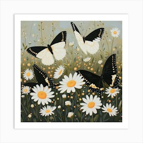 Butterflies Fairycore Painting 4 Art Print