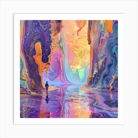 Psychedelic Cave Art Print