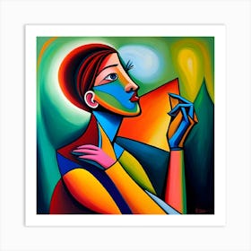 The thinking woman Art Print