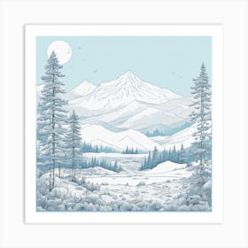 Winter Landscape Canvas Print Art Print