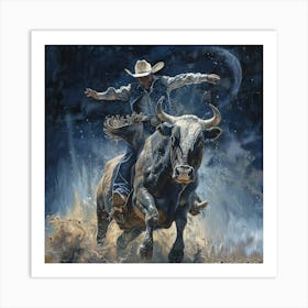 Bull Rider Art Print