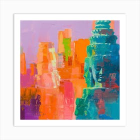 Abstract Travel Collection Siem Reap Cambodia 3 Art Print