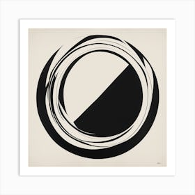 Black And White Circle art print Art Print