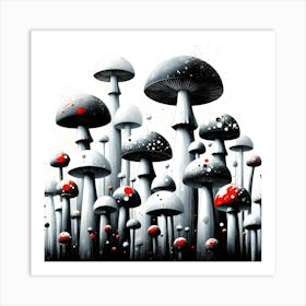 Mushrooms Art Print