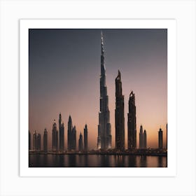 Dubai Skyline Art Print