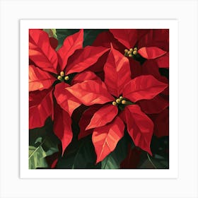 Poinsettia Art Print