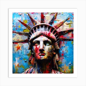 Statue Of Liberty Head - Patriotica Art Print