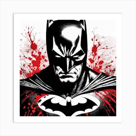 Batman Portrait Ink Painting (37) Art Print