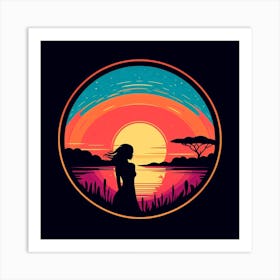 Sunset Silhouette 8 Art Print