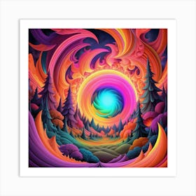 Psychedelic Forest 2 Art Print