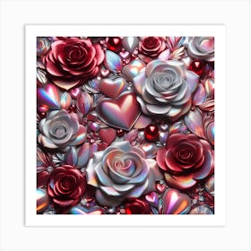 Valentine'S Day Roses Art Print