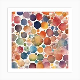 Watercolor Circles 2 Art Print