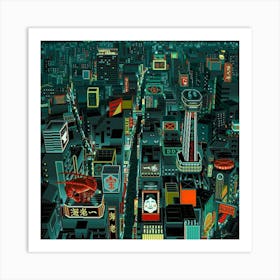 Art Cityscape Japanese Art Print