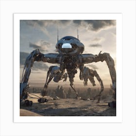 Robot In The City 16 Art Print