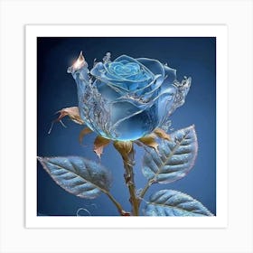 Blue Rose Art Print