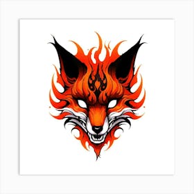 Fox Head Tattoo Art Print