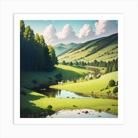 Landscape Painting 3 Art Print