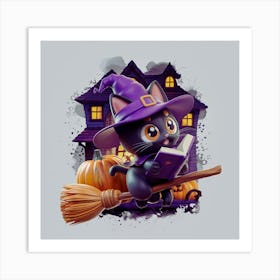 Halloween Cat Art Print