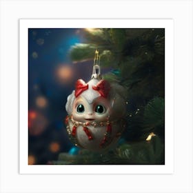 Alien Christmas Ornament 2 Art Print
