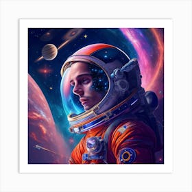 Space Girl 1 Art Print