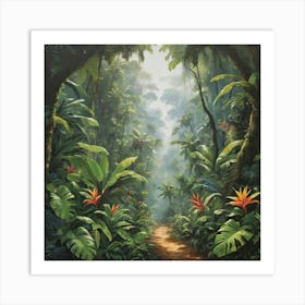 Tropical Jungle Path Art Print Paintings Art Print