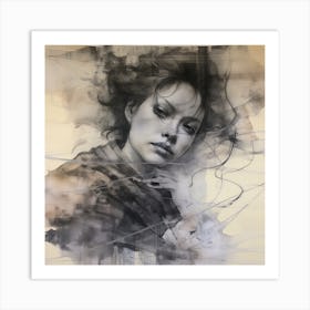 All This Wasted Beauty Surreal Portrait Art Print