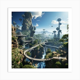 Futuristic City 1 Art Print