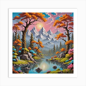 Mountain Landscape Art Print