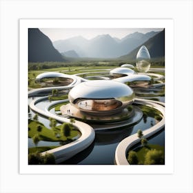 Futuristic City 318 Art Print