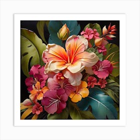 Hawaiian Flowers Art Print