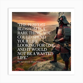 Samurai Quote / Art work / Sunset / movie quote Art Print