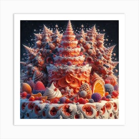 Fractal Cake 1 Art Print