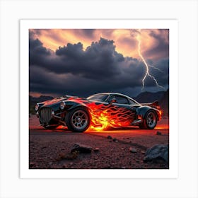 Wild Heavy Metal Car Art Print