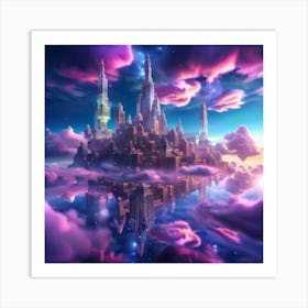 City In The Clouds Art Print