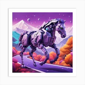 Futuristic Horse Art Print