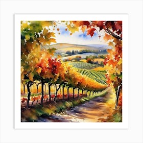 Autumn Vineyards 13 Art Print