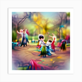 Children In Park Art Print