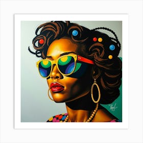 Woman With Sunglasses Art Print