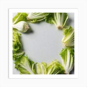 Lettuce Leaves In A Circle 1 Art Print