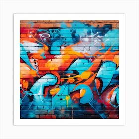 Graffiti Wall 2 Art Print