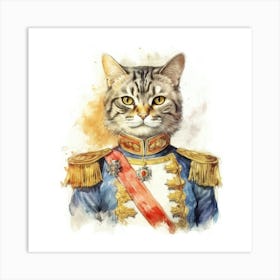 Napoleon Cat Portrait 3 Art Print