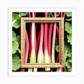 Rhubarb In A Frame 2 Art Print