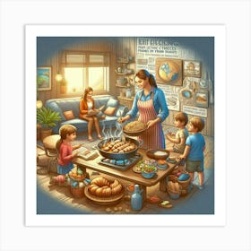 How to Make Your Kitchen a Global Classroom for Your Children Art Print