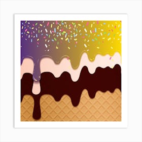 Ice Cream Background 1 Art Print