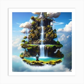 Waterfalls In The Sky Art Print