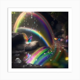 Rainbows And Butterflies Art Print