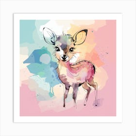 Watercolor Deer Art Print