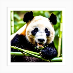 Panda Bear Eating Bamboo 5 Art Print