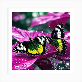 Butterflies In The Rain 2 Art Print