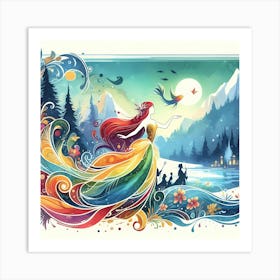 Fairy In The Forest 5 Art Print